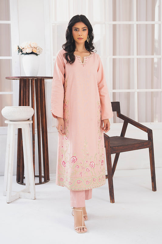 Ready to Wear 2-PC Embroidered Khaddar Suit