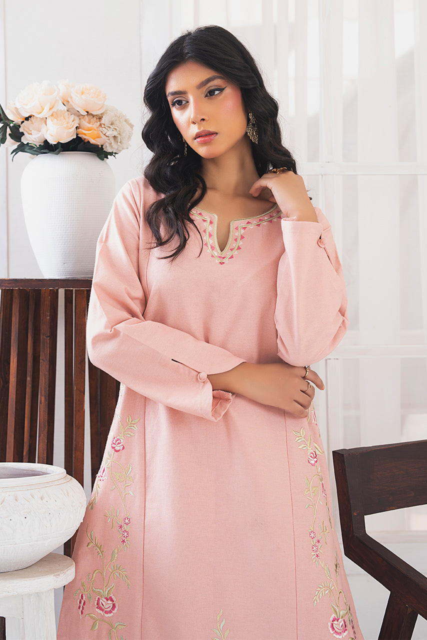 Ready to Wear 2-PC Embroidered Khaddar Suit