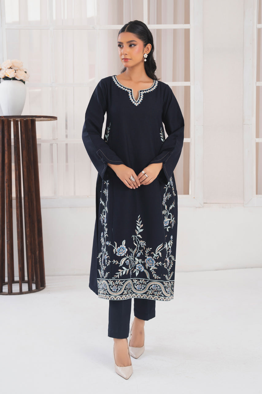 Ready to Wear 2-PC Embroidered Khaddar Suit