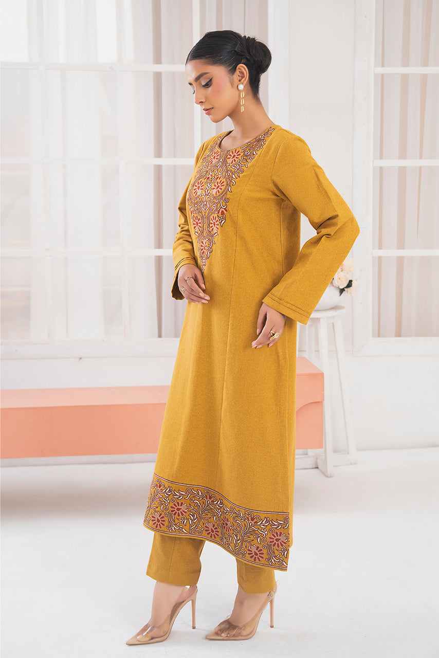 Ready to Wear 2-PC Embroidered  Woolen Suit