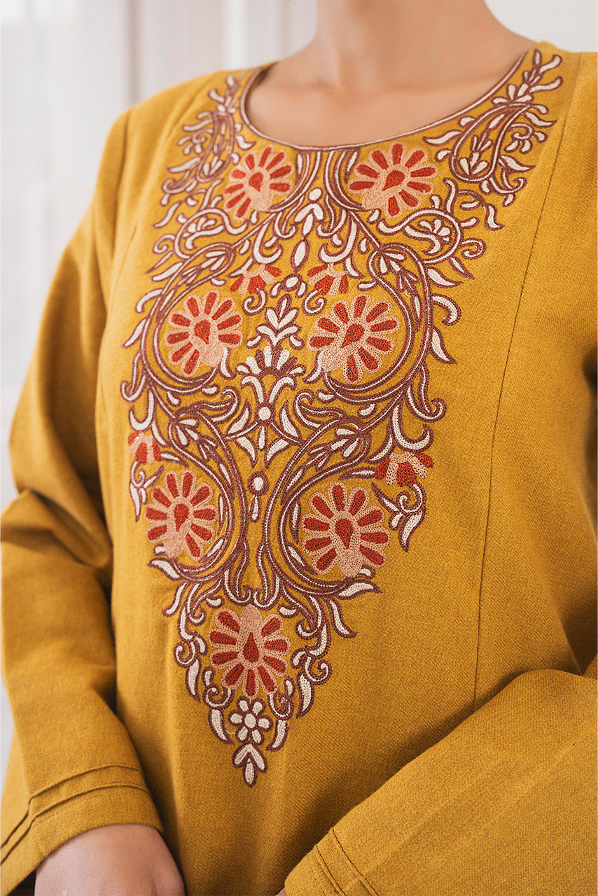 Ready to Wear 2-PC Embroidered  Woolen Suit